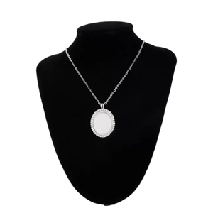 Jewelry- Sublimation Oval Necklace