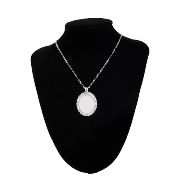 Jewelry- Sublimation Oval Necklace