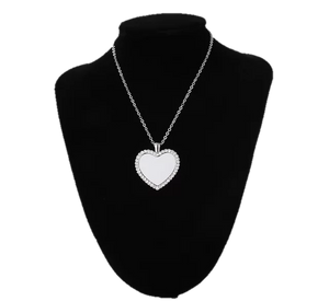 Jewelry- Sublimation Heart Necklace