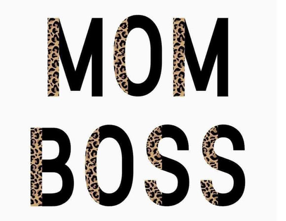 Mom Boss leopard 8.5x11