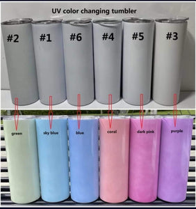 20oz Straight  UV Sublimation Tumblers