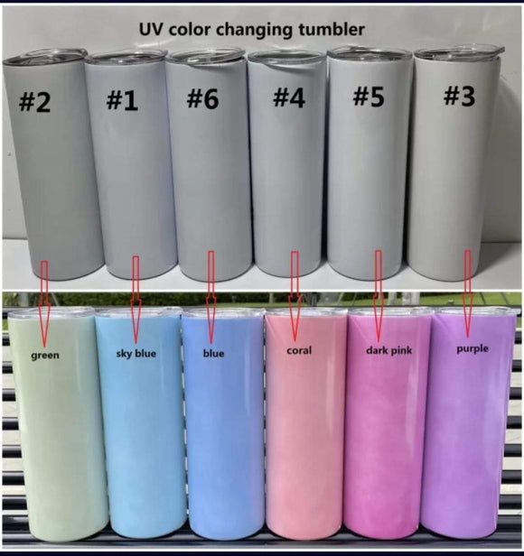 20oz Straight  UV Sublimation Tumblers