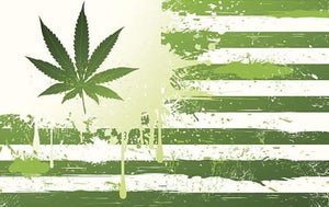 Marijuana Flag - 9.25x8.2