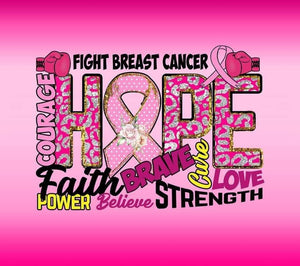 Fight Breast Cancer- print 9.25x8.2