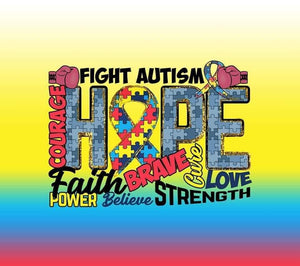 Fight Autism- print 9.25x8.2