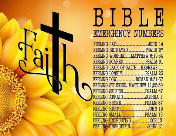 Bible Emergency Number