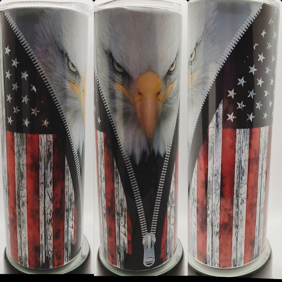 30oz- American Flag W/Bald Eagle