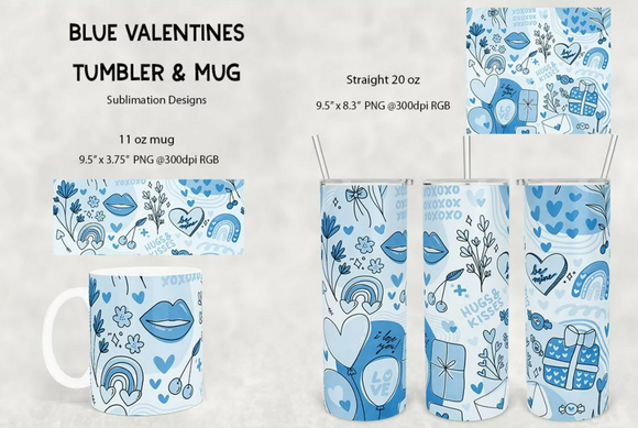 Blue Valentines Tumbler & Mug
