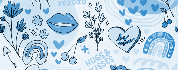 Hugs & Kisses Blue