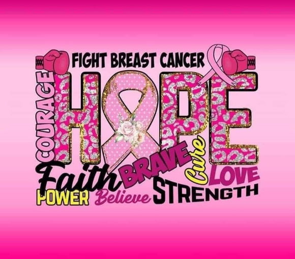 Fight Breast Cancer 9.25x8.2