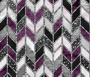 Chevron purple glitter- print 9.25x8.2