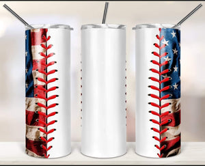 American Flag Baseball Laces